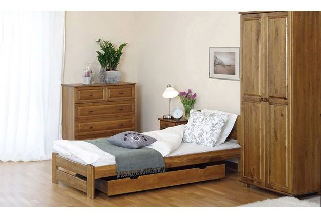 Posteľ LYDIA 90 x 200 cm - moření dub