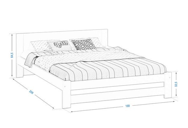 Bílá postel Millo 160 x 200 cm