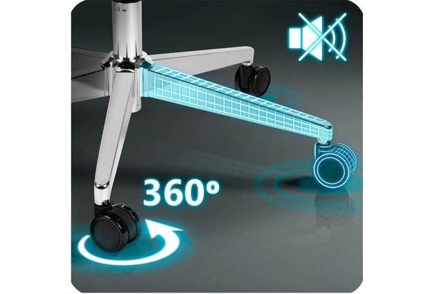 Kancelářská židle Talin Micro Mesh – chromovaná základna s tichými kolečky 360°