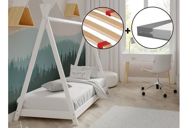 Set dětská postel Teepee 80x160 cm + matrace s roštem zdarma!