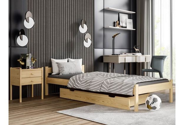 Borovicová postel Kaja 90x200 cm