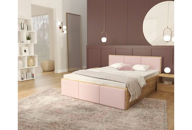 Postel Panama Soft 140 x 200 cm s výklopným roštem a úložným prostorem