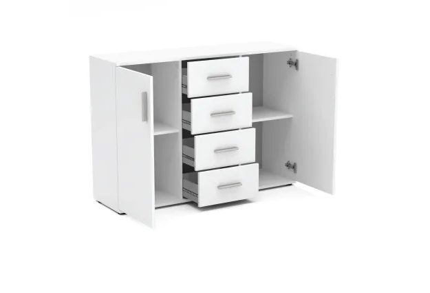 Komoda Stiv 5, matná bílá