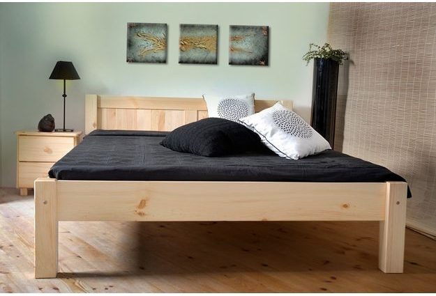 Posteľ WIKTORIA 140 x 200 cm - bezbarvý lak