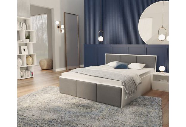 Postel Panama Soft 120 x 200 cm s výklopným roštem a úložným prostorem