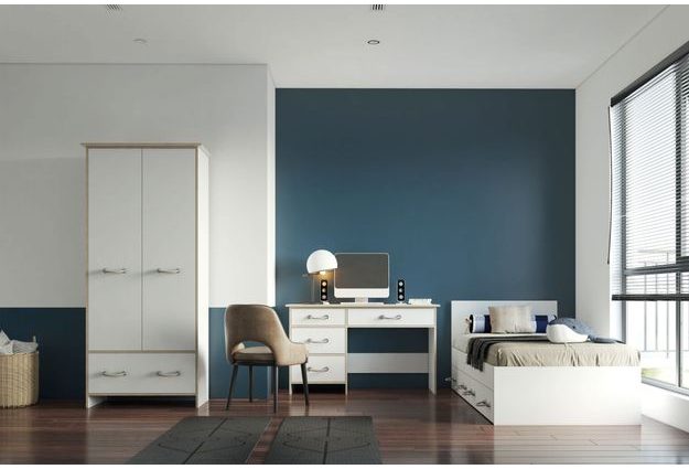 Postel Kosmo se šuplíkem 90 x 200 cm, rám z masivního dřeva + rošt v ceně