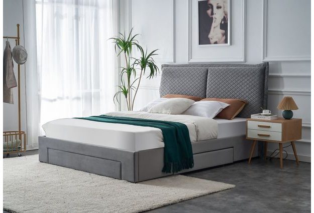 Čalouněná postel s šuplíky BECKY 160 x 200 cm