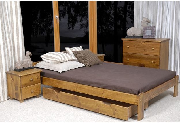 Posteľ CELINKA 120 x 200 cm - moření dub