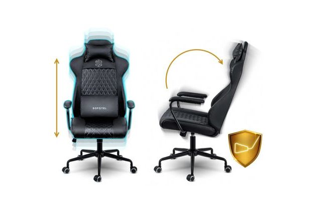 Kancelářská židle Verona – ergonomická opora hlavy a zad