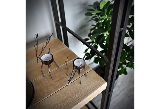 Kovový regál Steel Wood