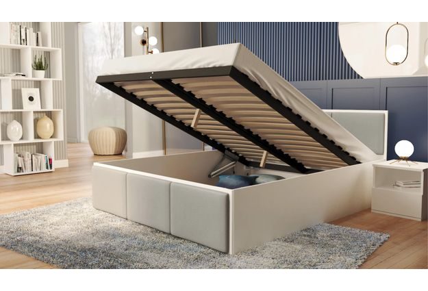 Postel Panama Soft 120 x 200 cm s výklopným roštem a úložným prostorem
