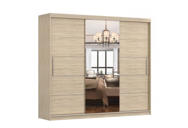 Šatní skříň ALBA I 250 cm se zrcadlem