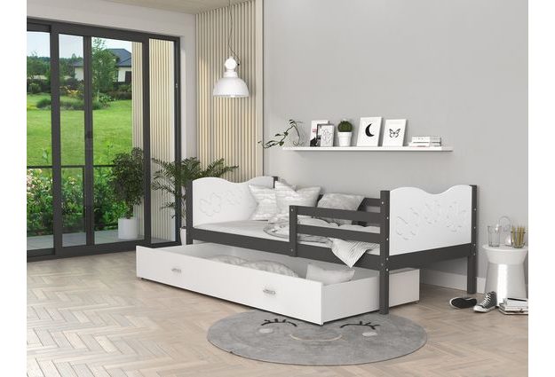 Kvalitní dětská postel 80x190 cm s roštem a barevnými variantami čel