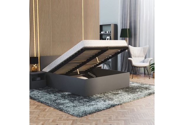 Postel Panama 140 x 200 cm s výklopným roštem a úložným prostorem