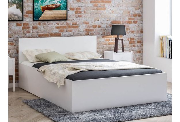 Vyvýšená postel Mary 160 x 200 cm + sendvičová matrace + rošt