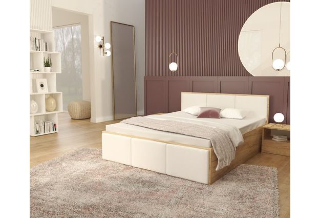 Postel Panama Soft 140 x 200 cm s výklopným roštem a úložným prostorem