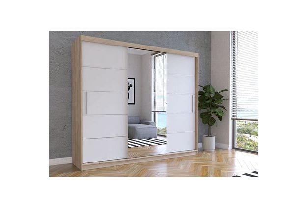 Šatní skříň ALBA I 250 cm se zrcadlem