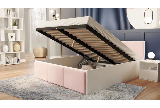 Postel Panama Soft 140 x 200 cm s výklopným roštem a úložným prostorem