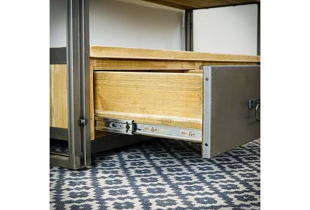 TV stolek Steel wood se dvěma šuplíky