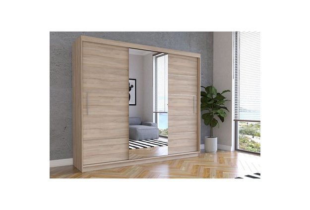 Šatní skříň ALBA I 250 cm se zrcadlem