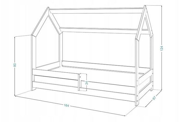 Dětská postel Denis 80x160 cm + rošt ZDARMA