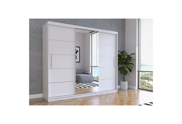 Šatní skříň ALBA I 250 cm se zrcadlem