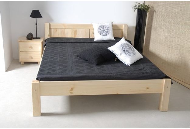 Posteľ WIKTORIA 140 x 200 cm - bezbarvý lak