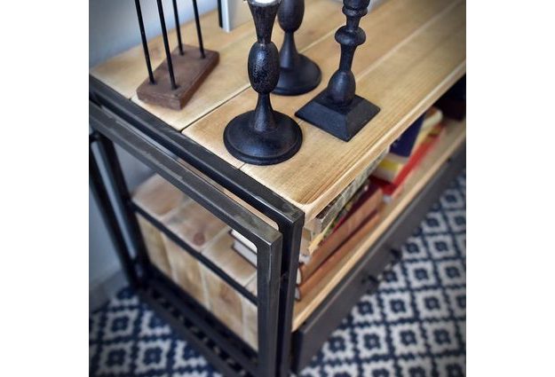 TV stolek Steel wood se dvěma šuplíky