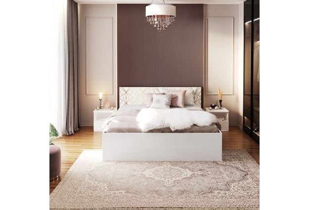 Postel Panama 180 x 200 cm s výklopným roštem a úložným prostorem