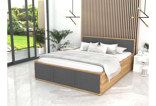 Postel Panama Soft 140 x 200 cm s výklopným roštem a úložným prostorem