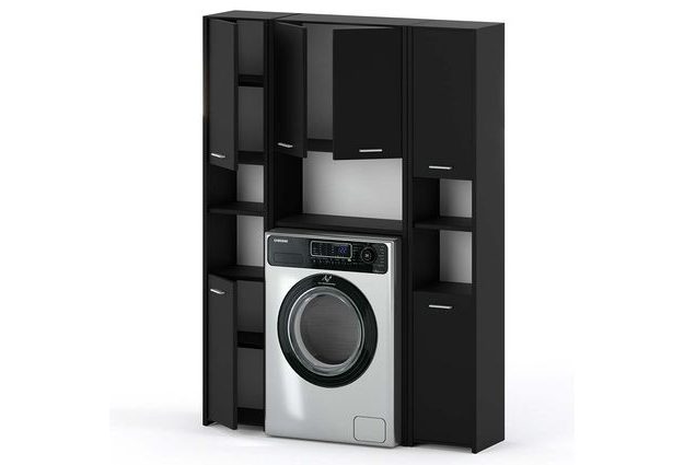 Velká koupelnová sestava s regálem na pračku Stivo 1