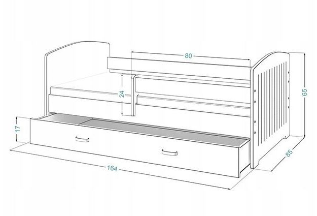 Dětská postel Micky 5 80x160 cm + rošt ZDARMA