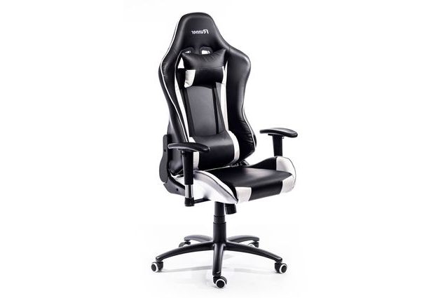 Černá kancelářská židle ADK Runner s bílými prvky