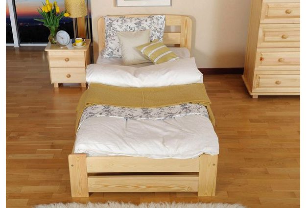 Posteľ LYDIA 90 x 200 cm - bezbarvý lak