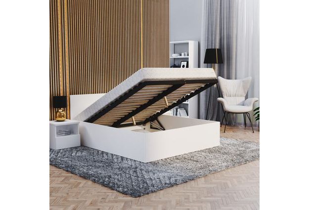 Postel Panama 120 x 200 cm s výklopným roštem a úložným prostorem