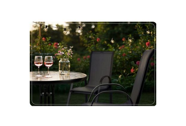 Elegantní set Sofia 2+1 v černém provedení – stylová volba pro každou terasu