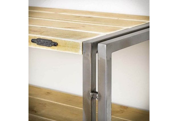 TV stolek Steel wood se dvěma šuplíky