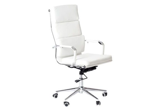 Kancelářská židle ADK Soft, bílá eko kůže