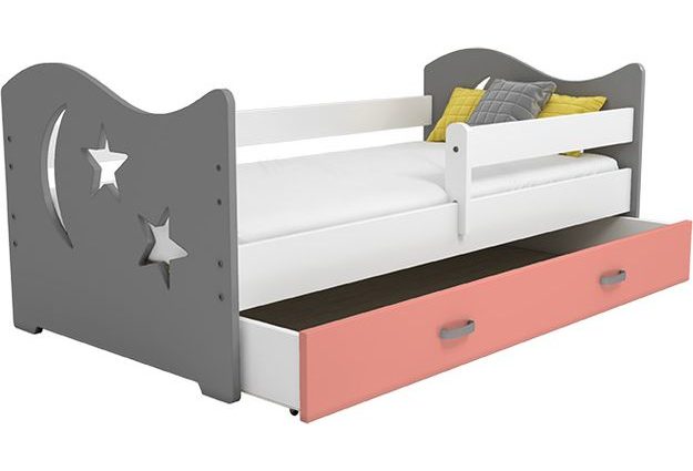 Dětská postel Micky 1 80x160 cm + rošt, hvězdy