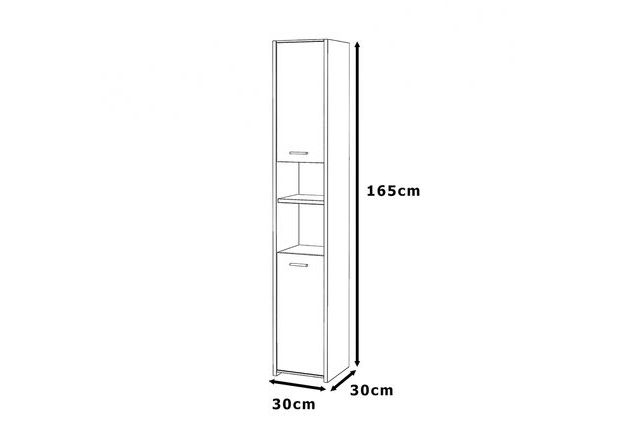 Úzká koupelnová skříň Stivio