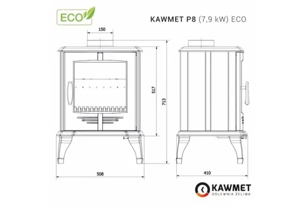 Krbová kamna KAWMET P8 ECO