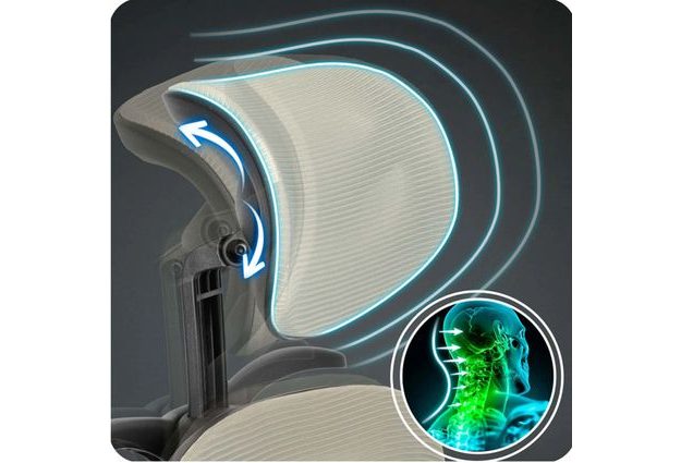 Kancelářská židle Talin Micro Mesh – nastavitelný podhlavník pro oporu hlavy a krku