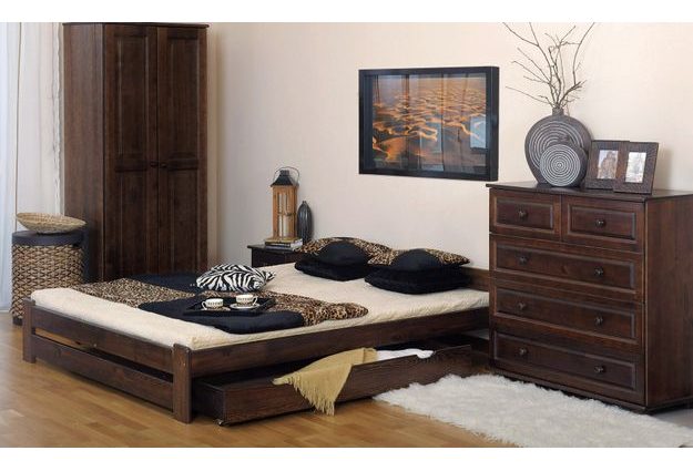 Postel NIKA 160 x 200 cm + sendvičová matrace + rošt