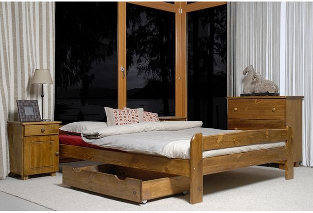 Posteľ ANIA 140 x 200 cm - moření dub