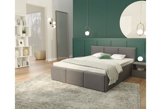 Postel Panama Soft 140 x 200 cm s výklopným roštem a úložným prostorem