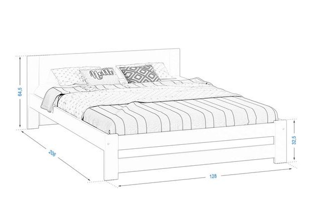Bílá postel Millo 120 x 200 cm
