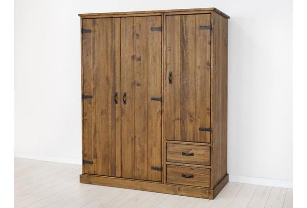 Masivní šatní skříň Rustyk 155 cm