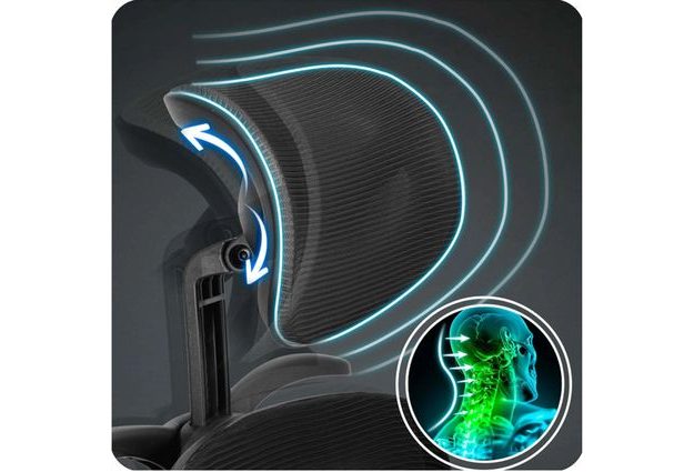 Kancelářská židle Talin Micro Mesh – nastavitelný podhlavník pro oporu hlavy a krku