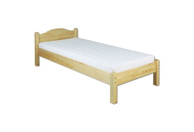 Borovicová postel LK124 90 x 200 cm - surové dřevo