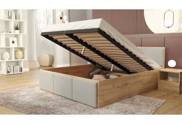 Postel Panama Soft 140 x 200 cm s výklopným roštem a úložným prostorem